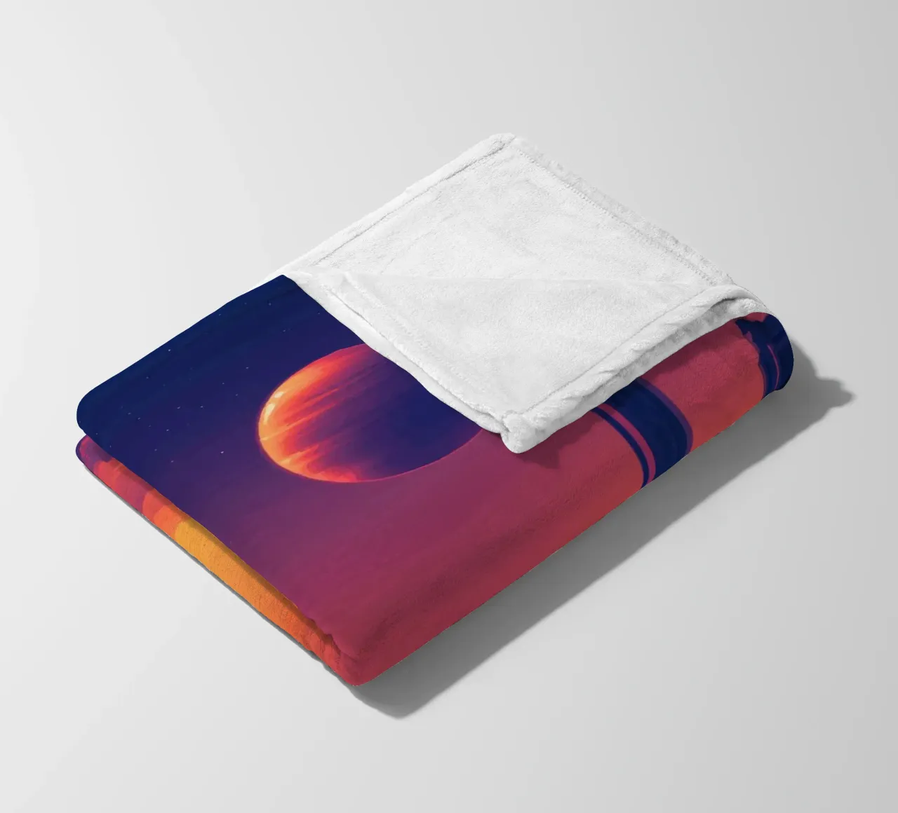 Tramonto di due pianeti coperta in pile da pixelbull - medieval art and more
