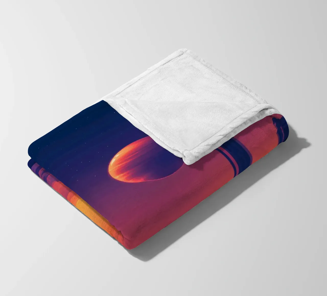 Tramonto di due pianeti coperta in pile da pixelbull - medieval art and more