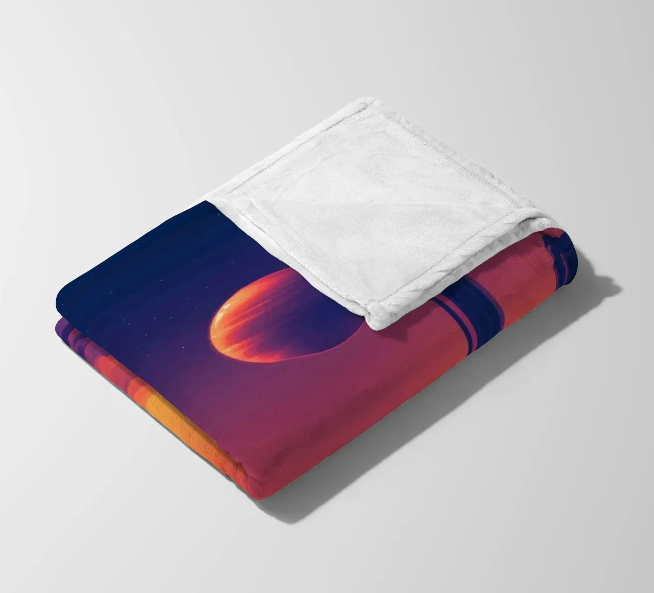 Tramonto di due pianeti coperta in pile da pixelbull - medieval art and more