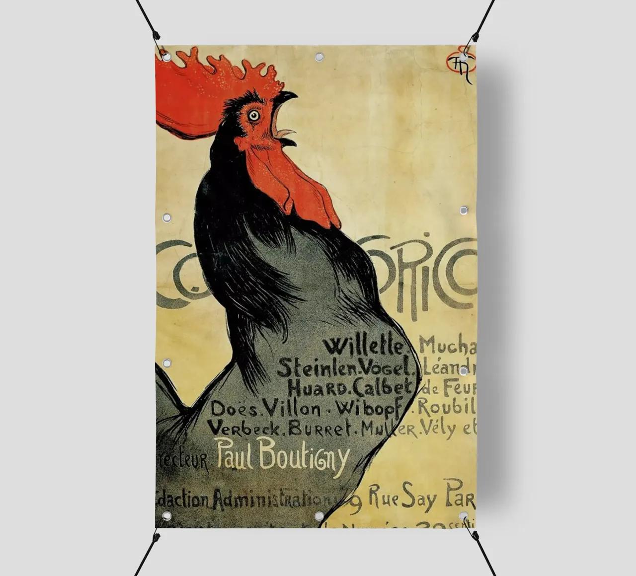 Théophile-Alexandre Steinlen - Cocorico telo in pvc da ARTOTHEK