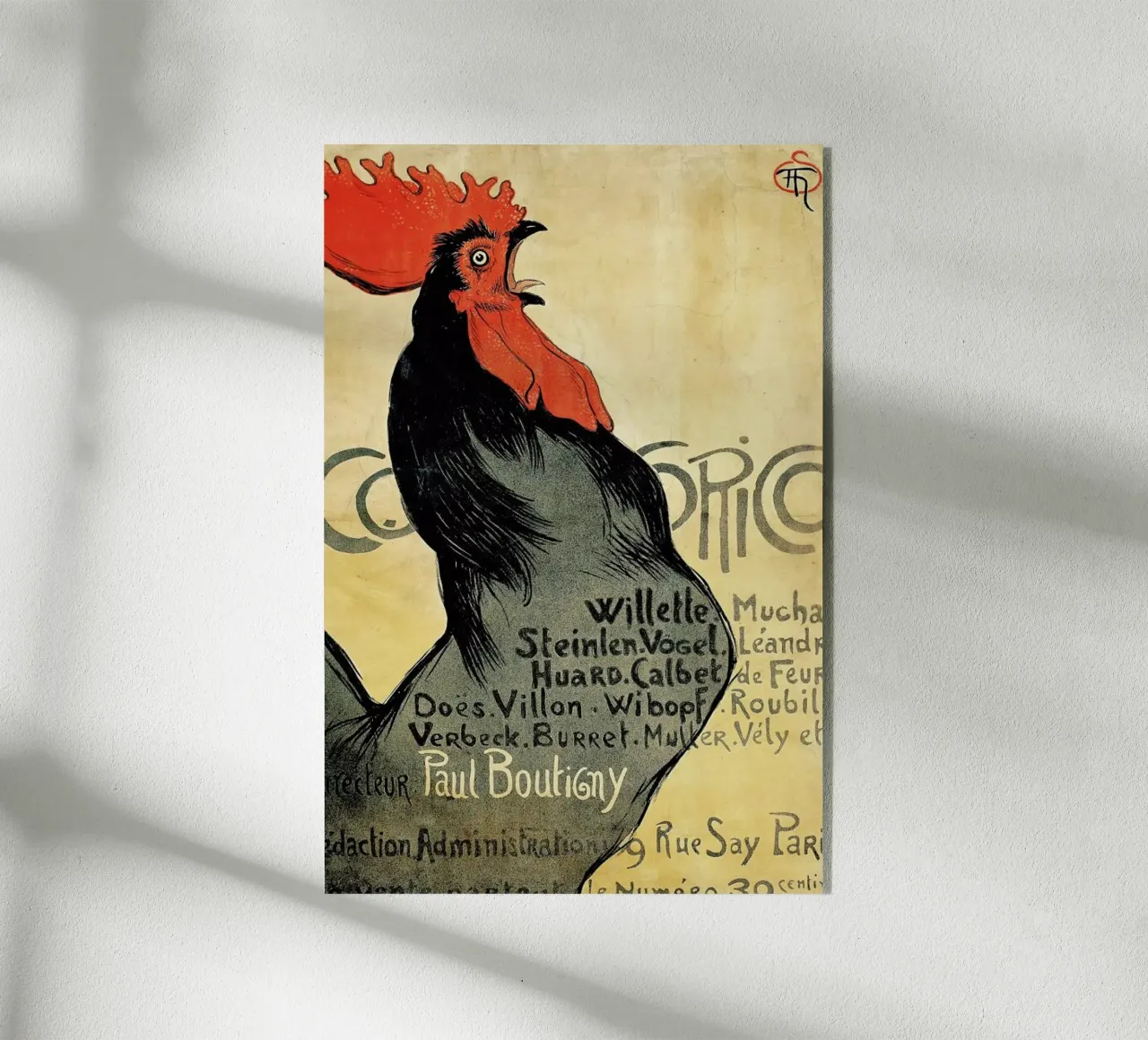 Théophile-Alexandre Steinlen - Cocorico plexiglass da ARTOTHEK