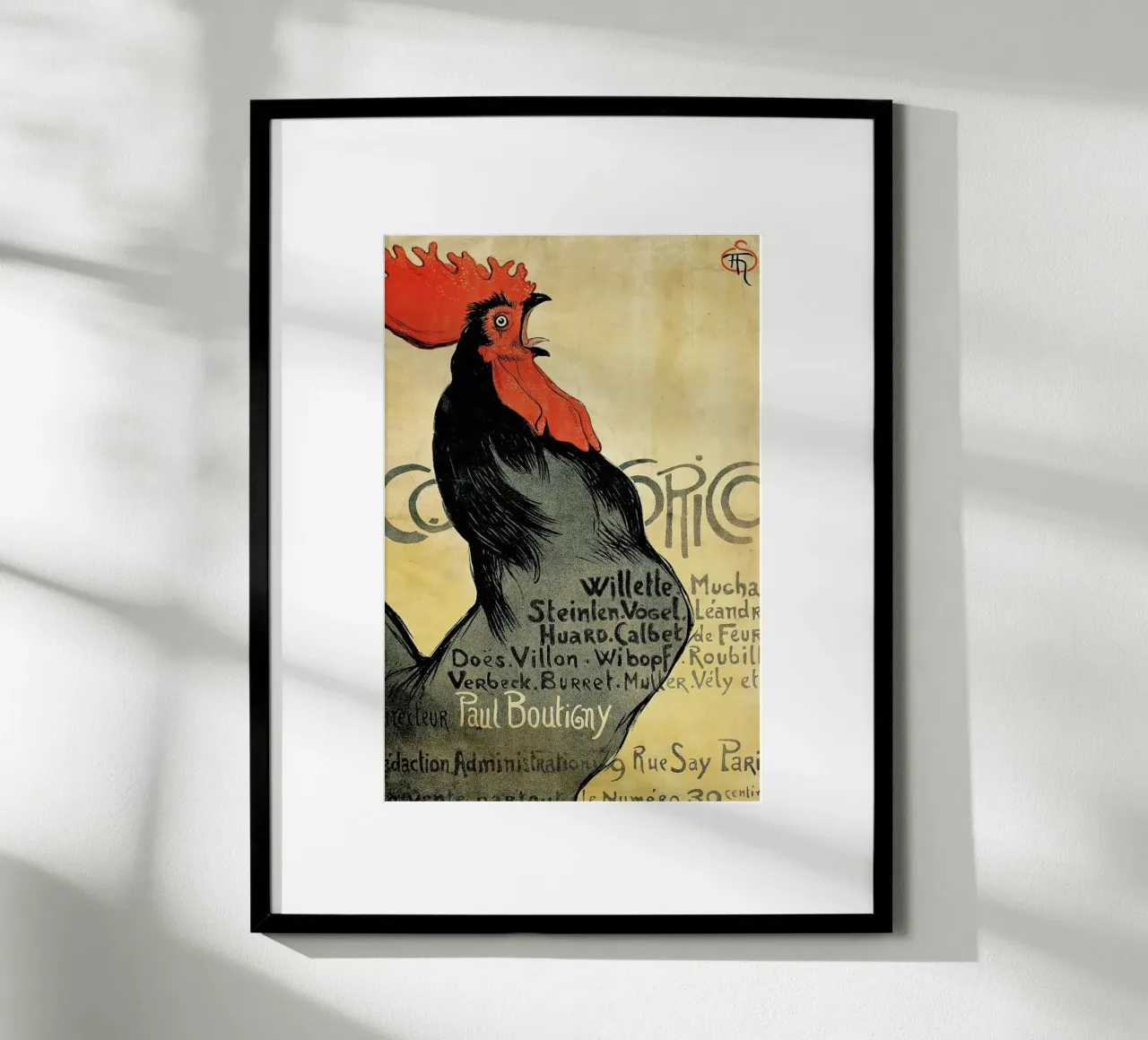 Théophile-Alexandre Steinlen - Cocorico carta hahnemühle da ARTOTHEK