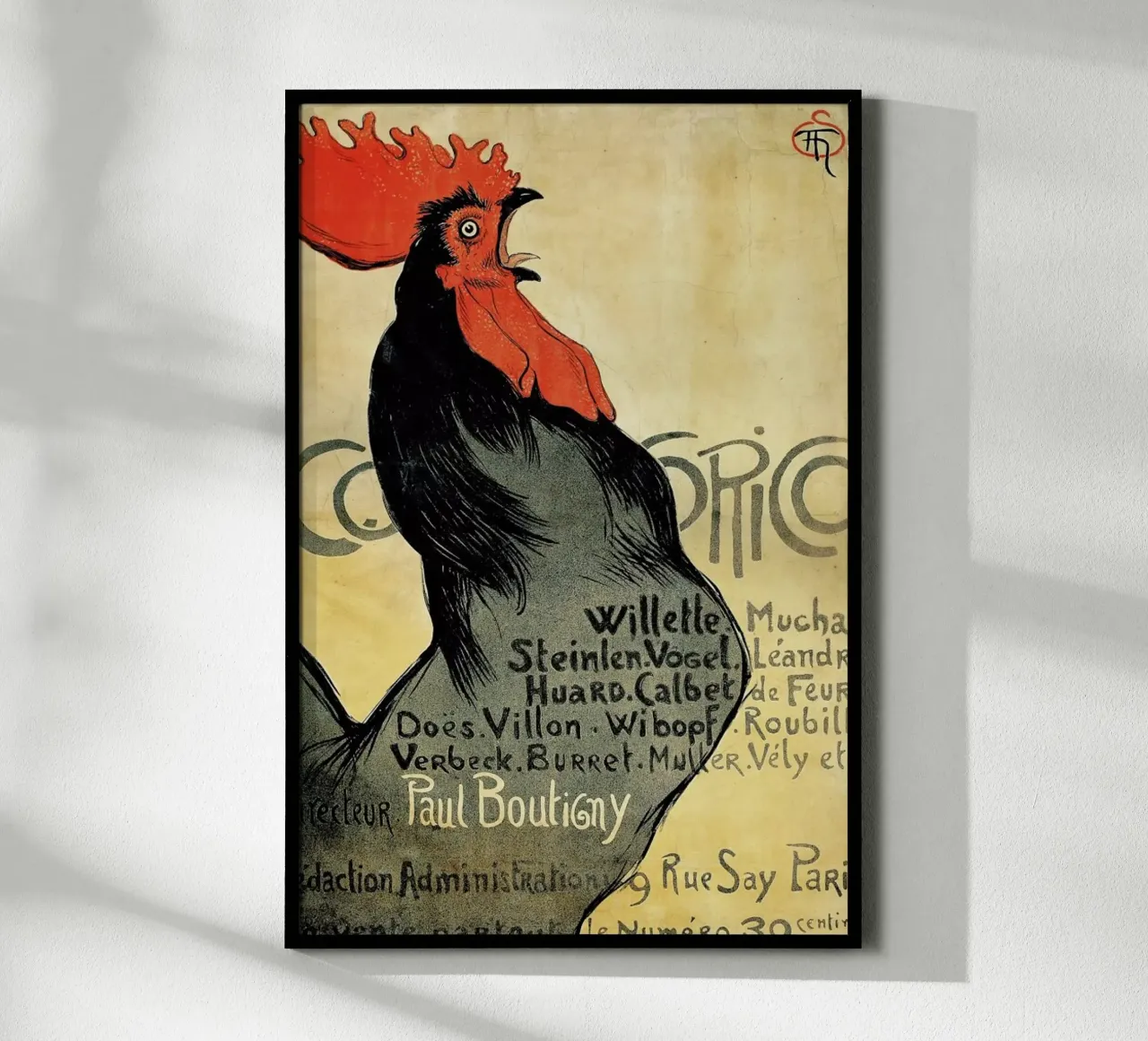 Théophile-Alexandre Steinlen - Cocorico carta hahnemühle da ARTOTHEK