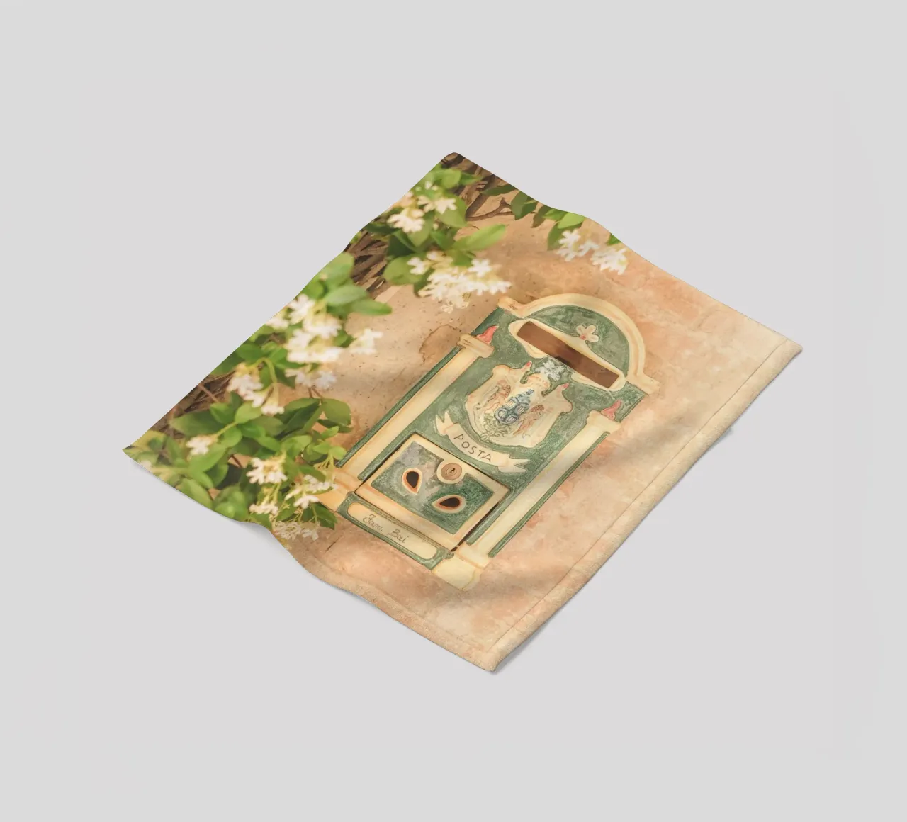 Tuscany, Italy I Decorated retro letterbox in Pienza fleece blanket by Julie Travel Photography