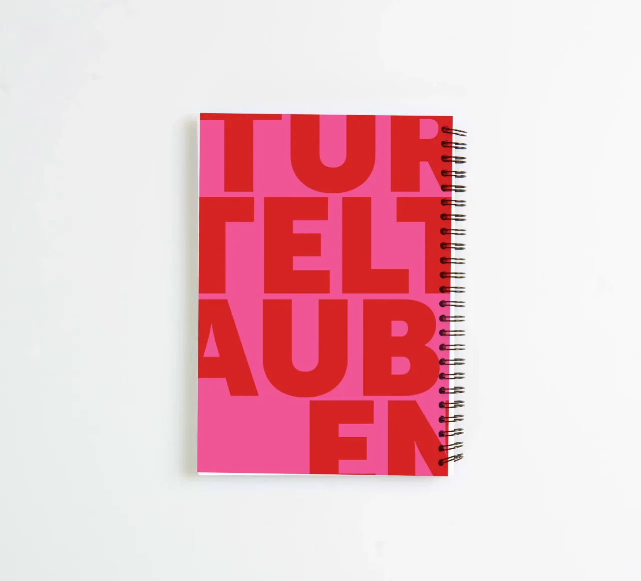 Rosa Turteltauben spiral notebook by studio salü