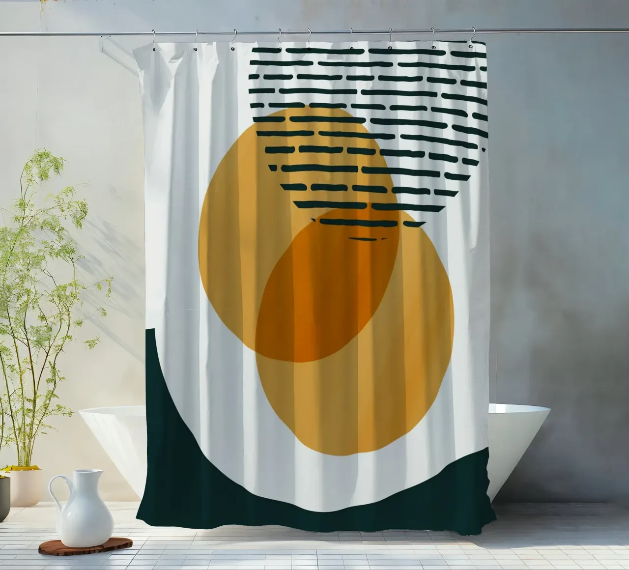 Minimalistische Kunst III Duschvorhang von 🎁 ARTVI-SHOP