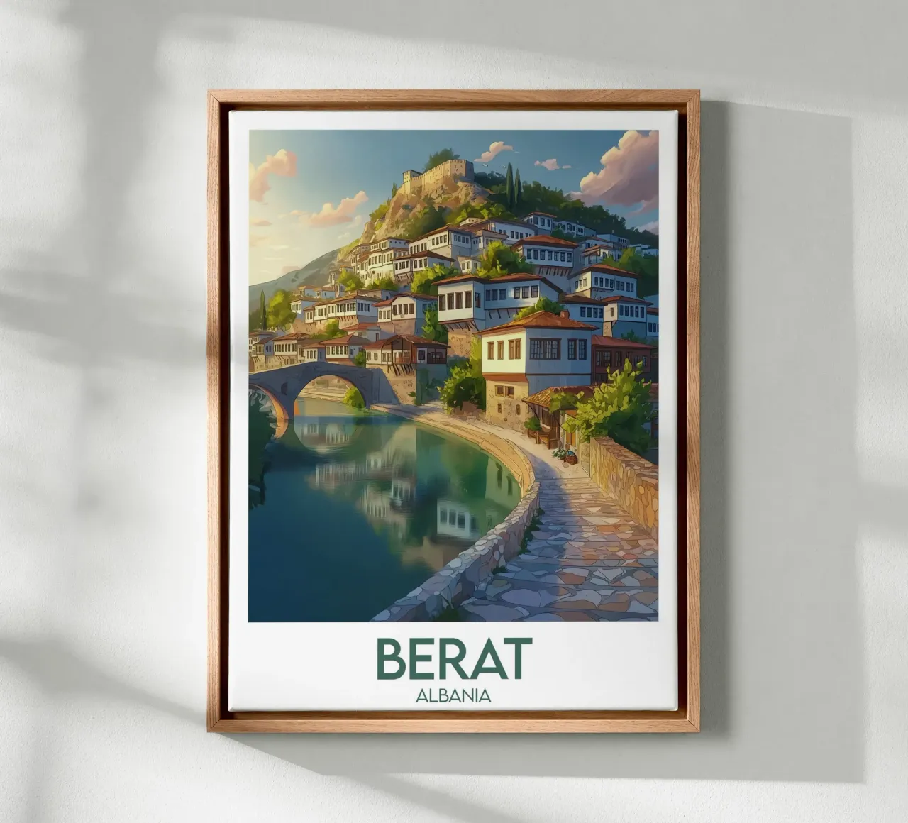 Affiche Berat tela con Cornice a cassetta da Frame the World