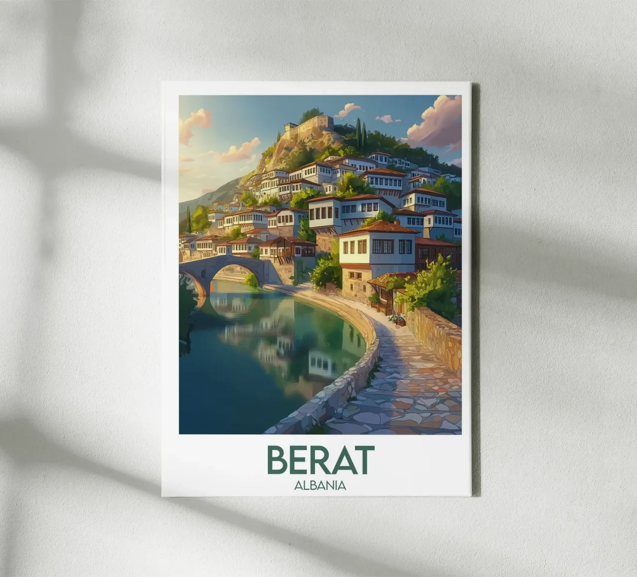 Affiche Berat tela con Cornice a cassetta da Frame the World