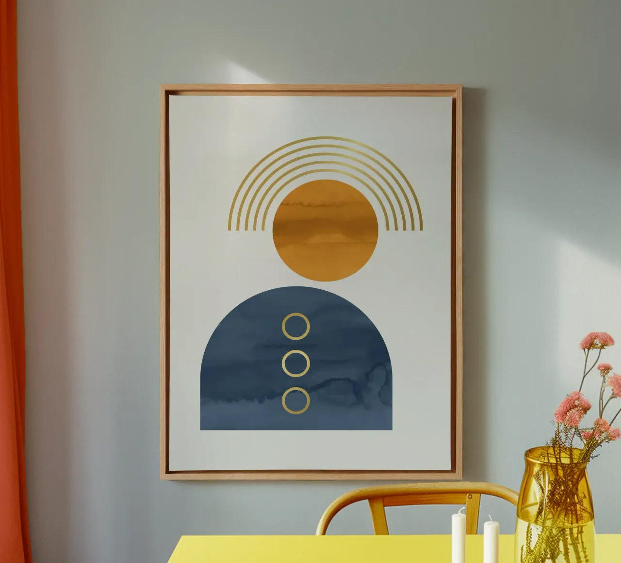 minimalist art VI canvas with Floater frame by 🎁 ARTVI-SHOP