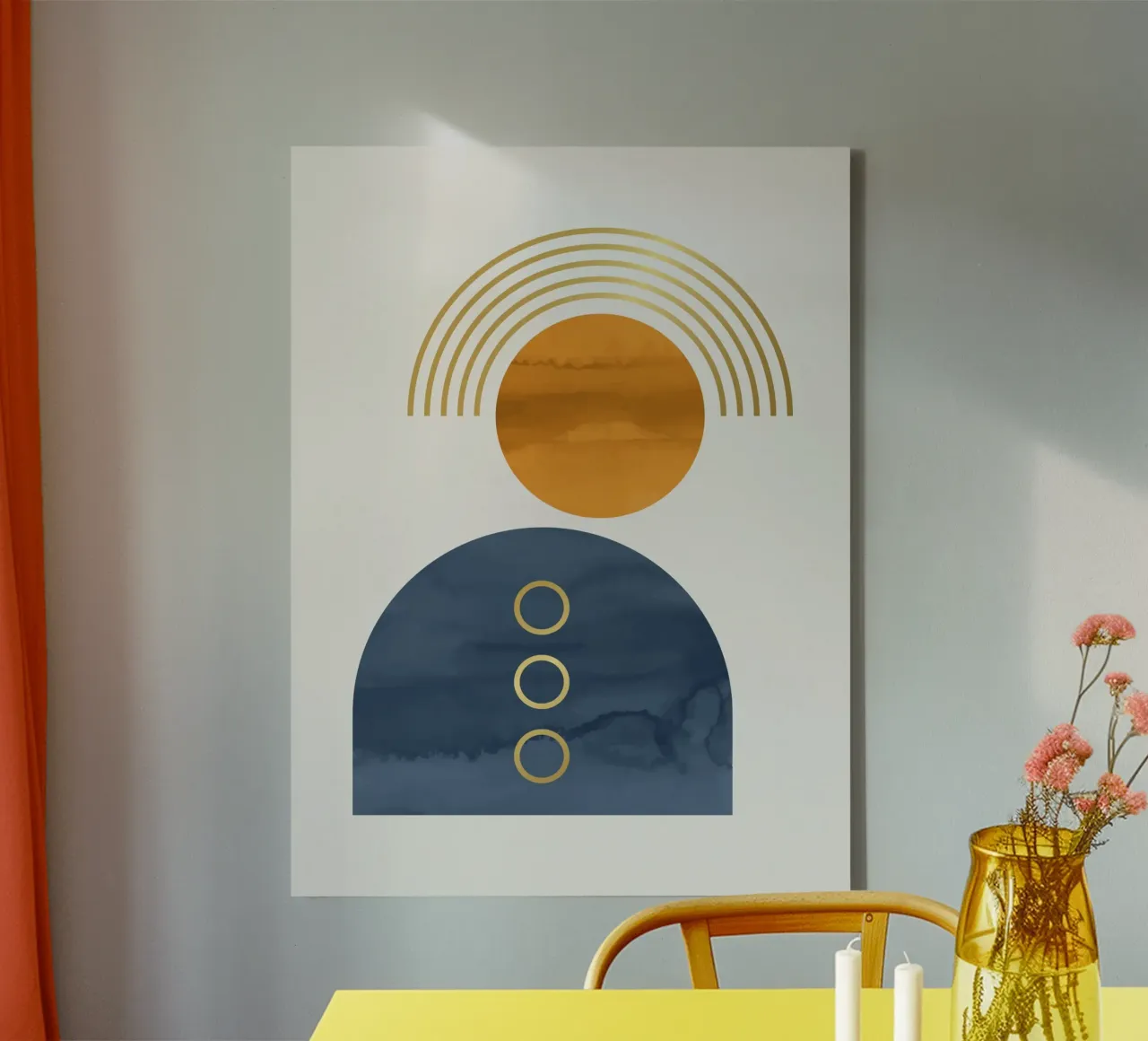 minimalist art VI canvas with Floater frame by 🎁 ARTVI-SHOP