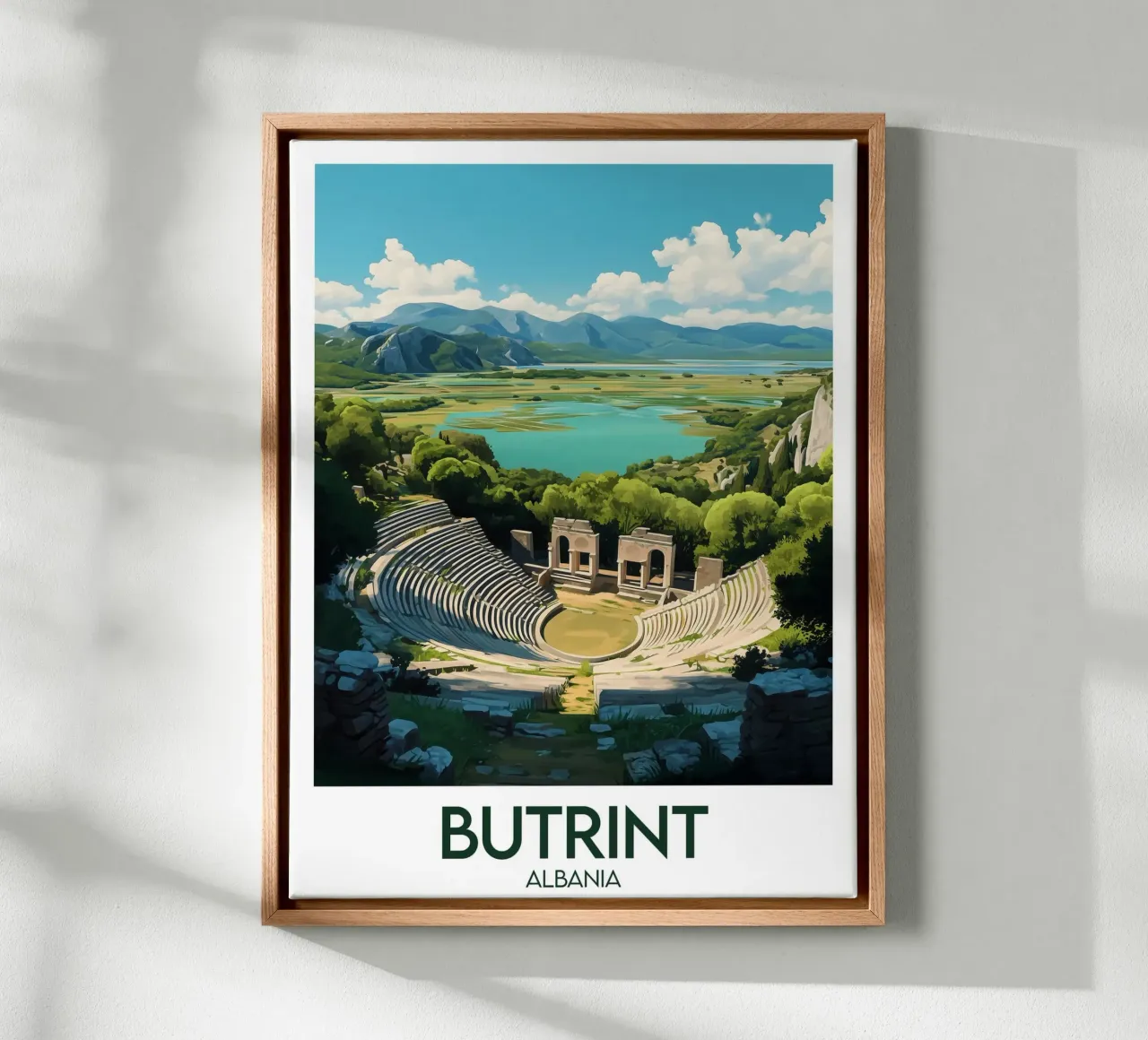 Affiche Butrint tela con Cornice a cassetta da Frame the World