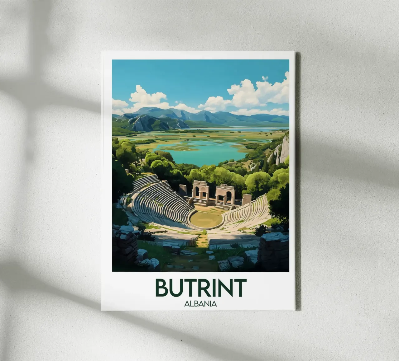 Affiche Butrint tela con Cornice a cassetta da Frame the World
