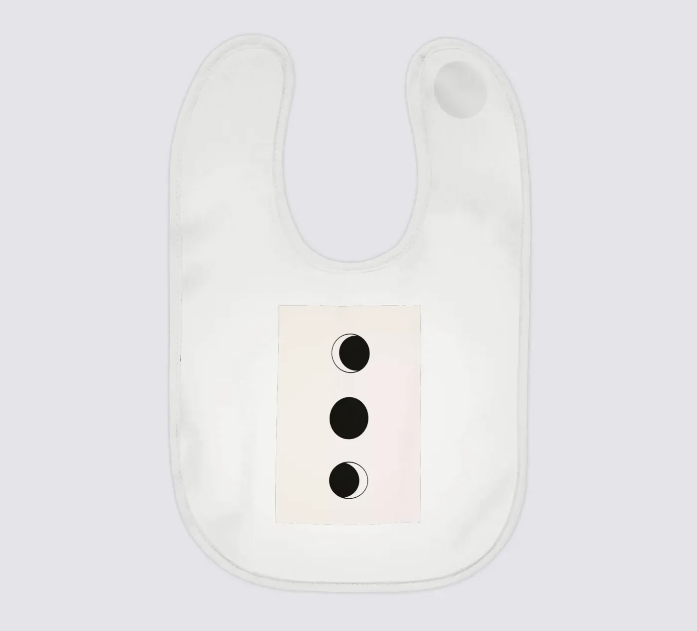 Vertical Moons baby bib by daylight design studio
