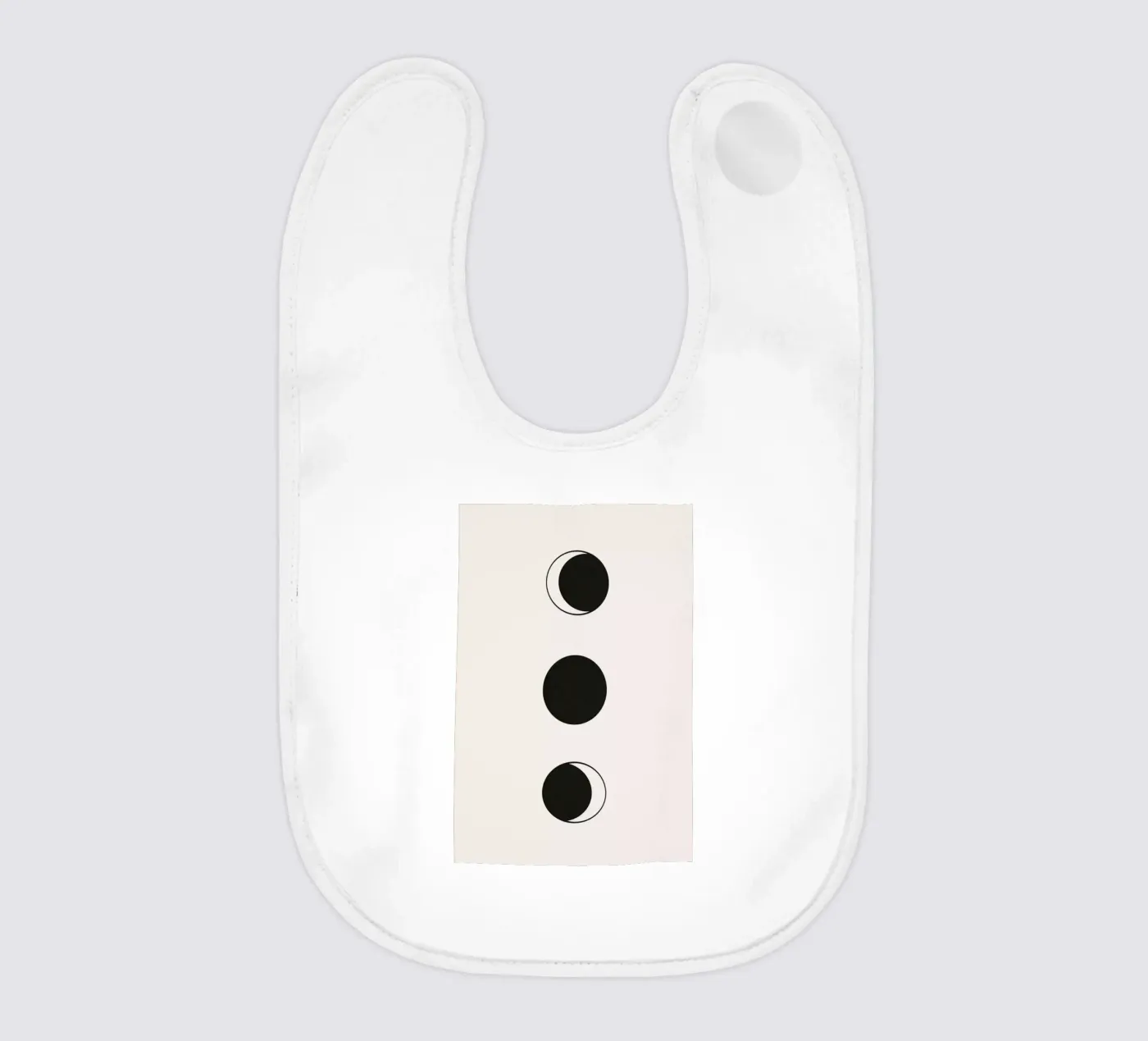 Vertical Moons baby bib by daylight design studio