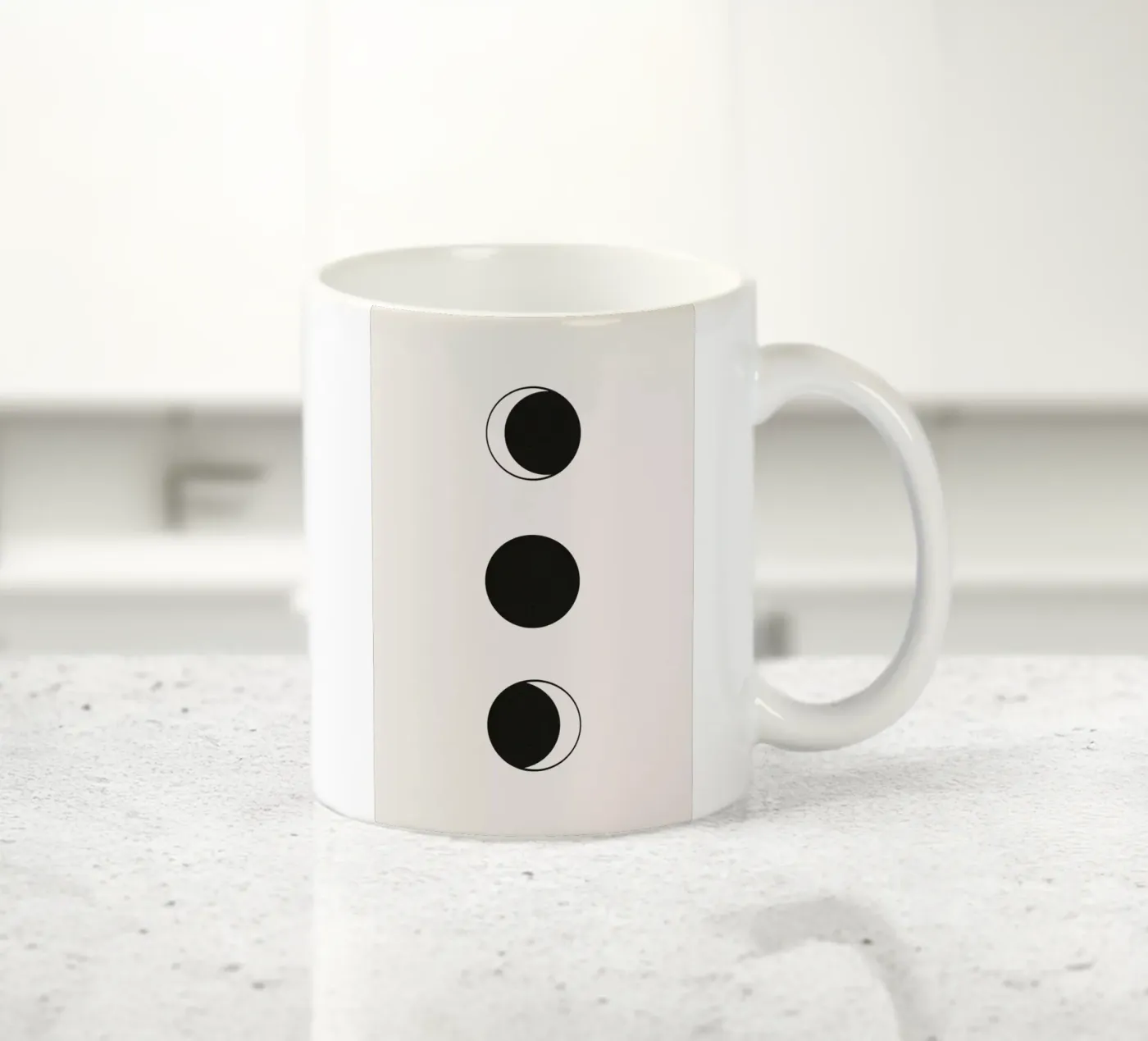 Vertical Moons ceramic mug by daylight design studio