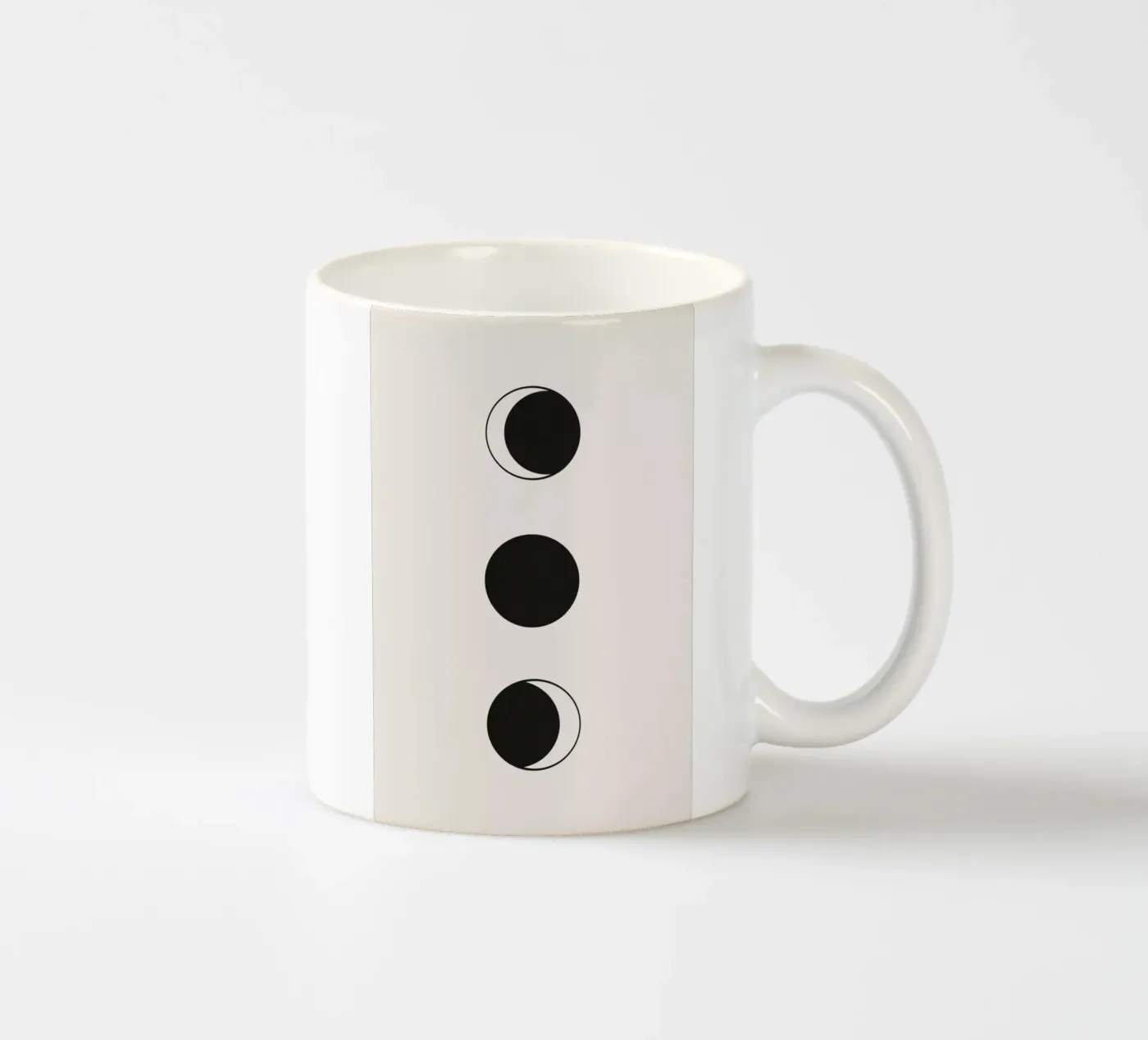 Vertical Moons ceramic mug by daylight design studio