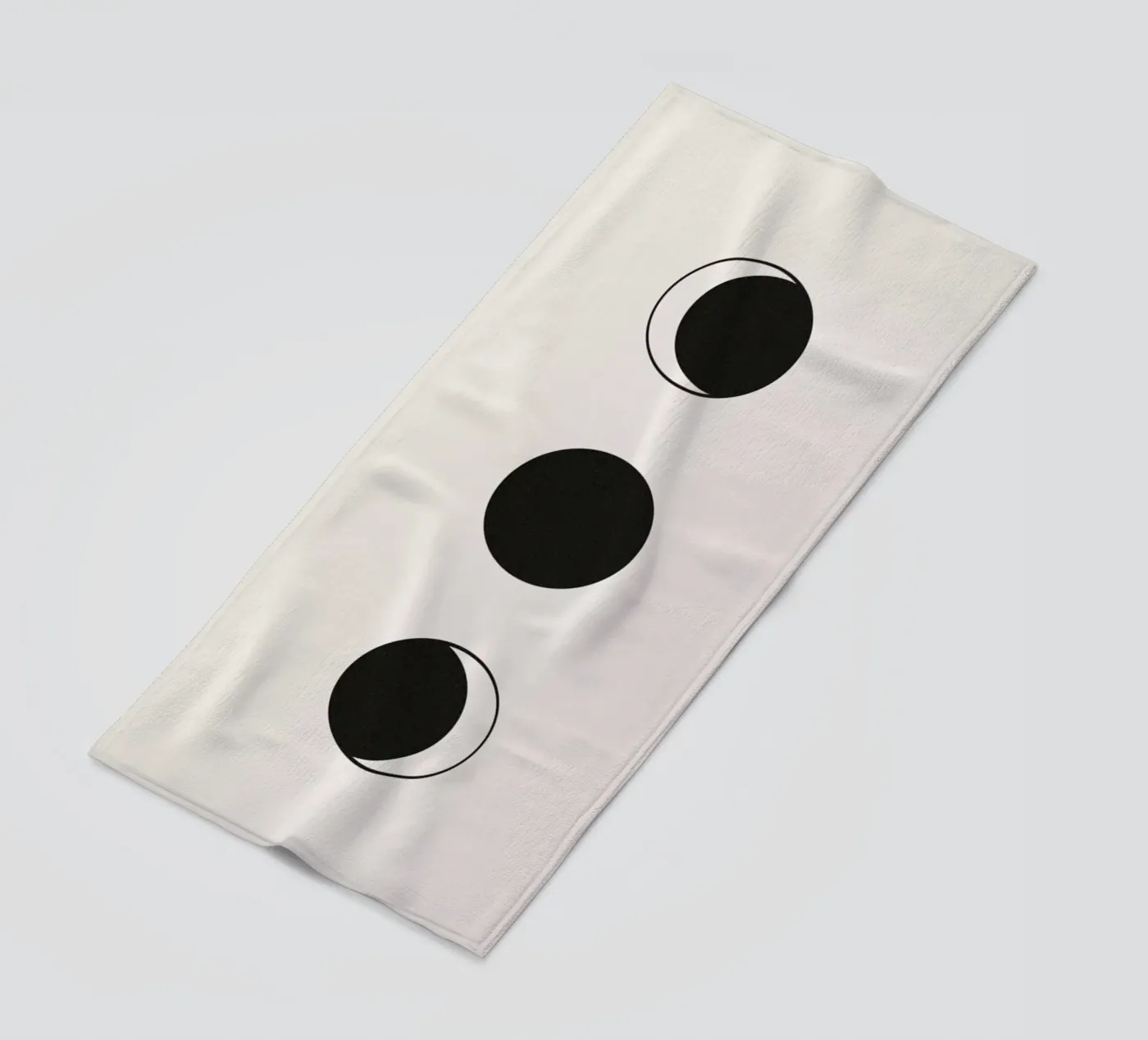 Vertical Moons beach towel by daylight design studio