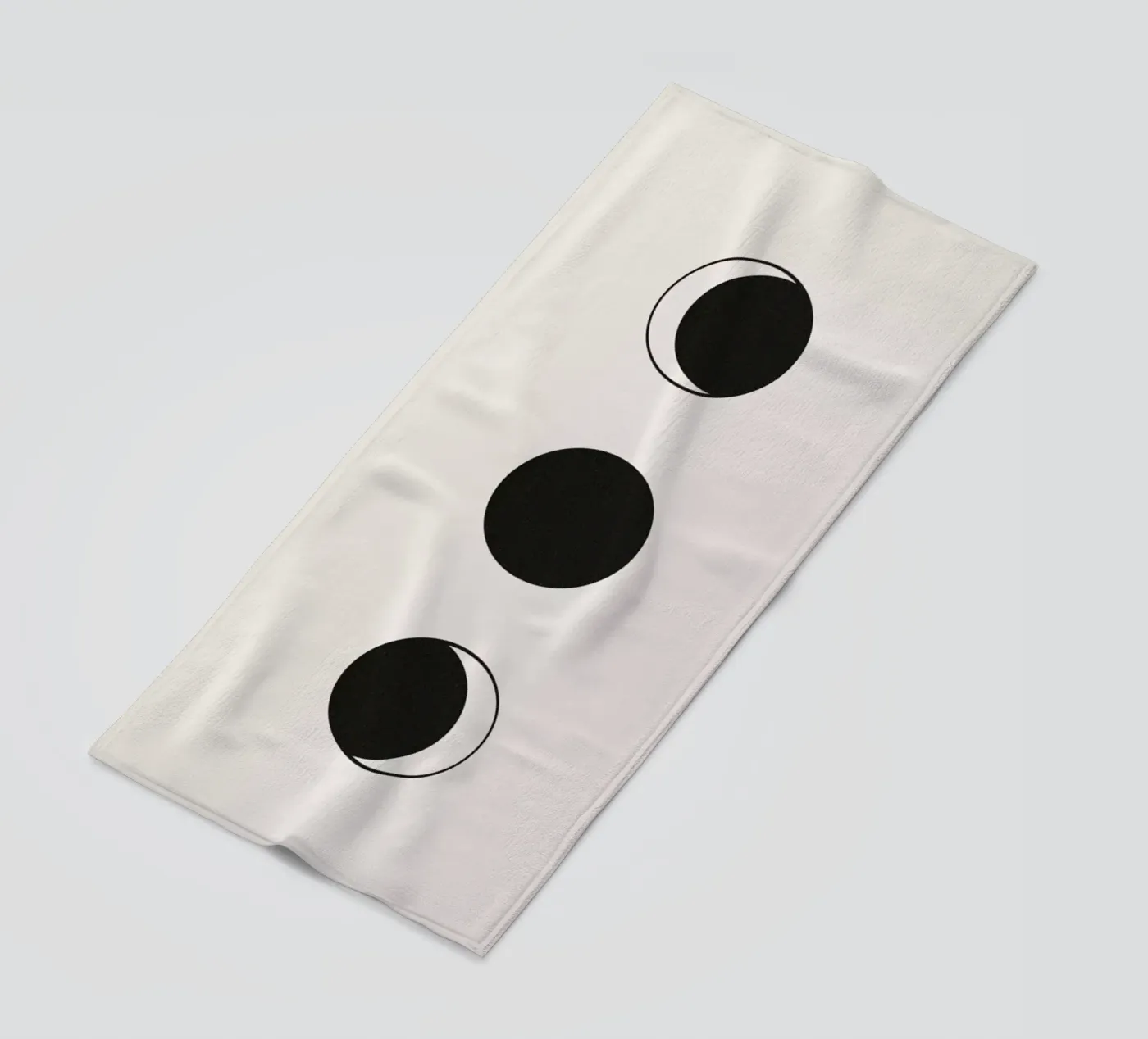 Vertical Moons beach towel by daylight design studio