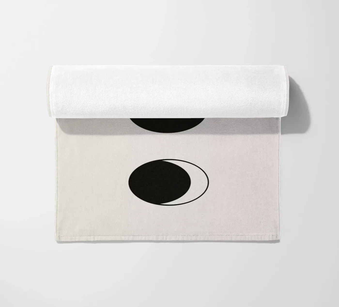 Vertical Moons beach towel by daylight design studio