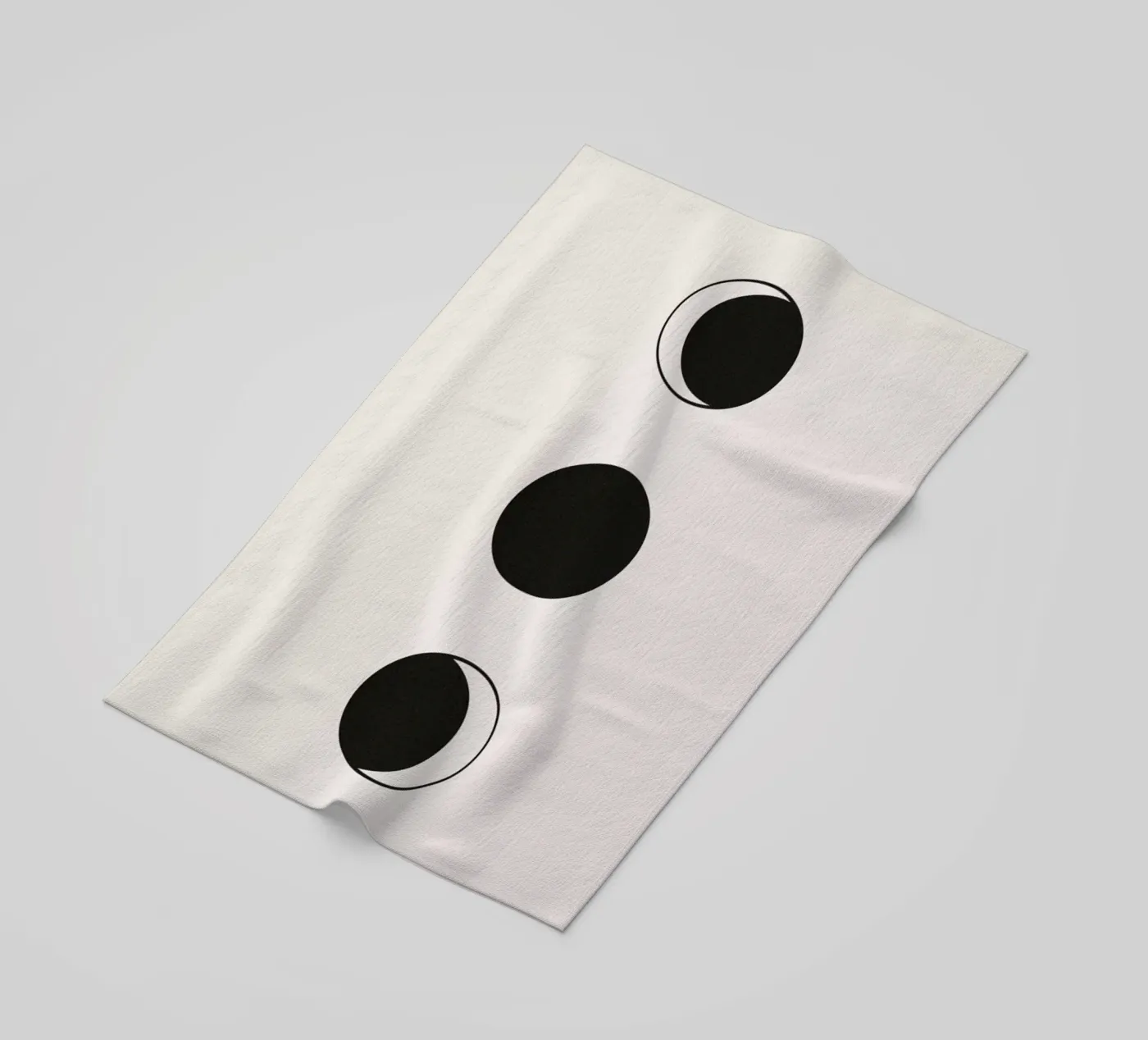 Vertical Moons beach towel by daylight design studio