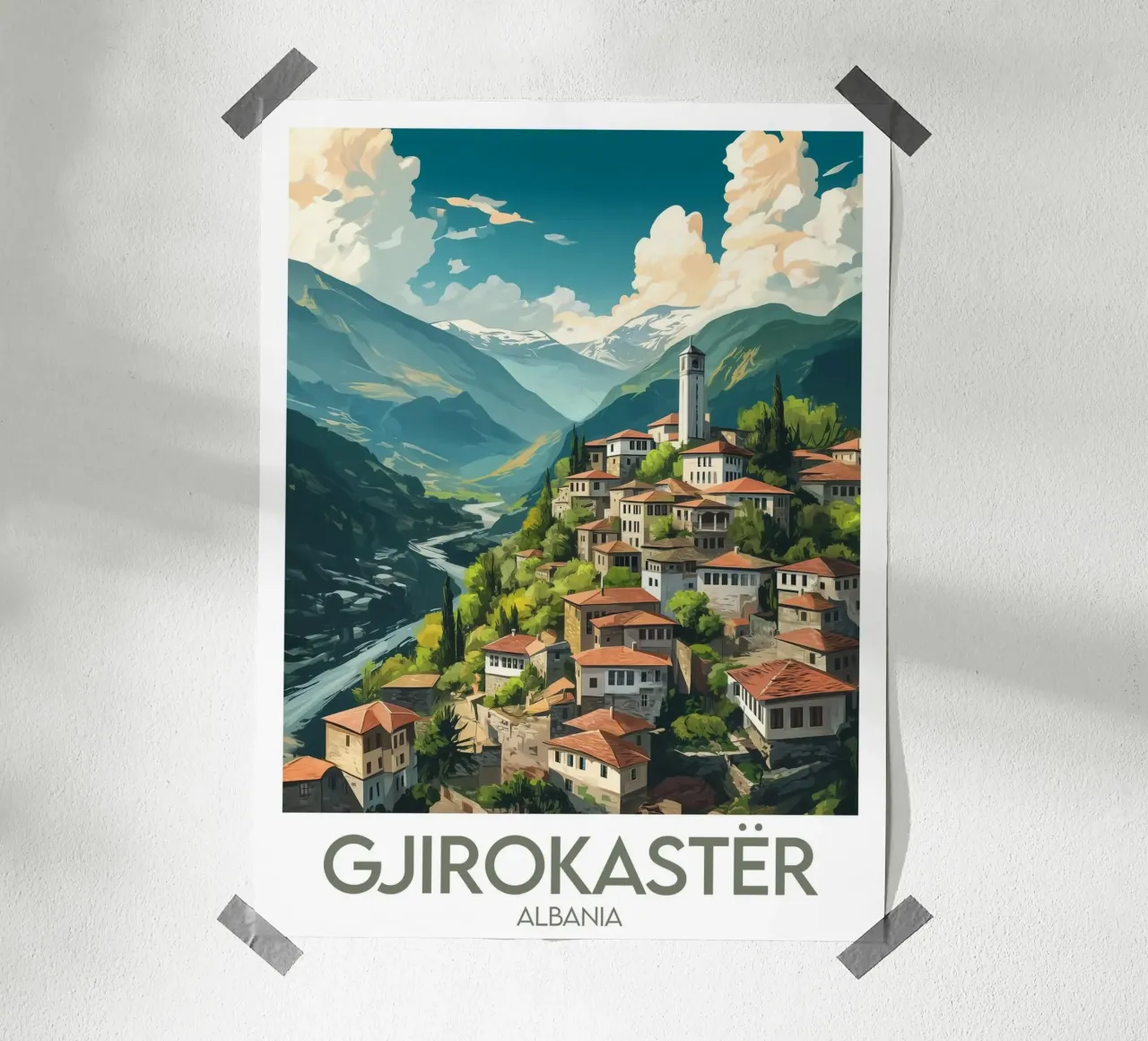 Affiche Gjirokastër poster da Frame the World