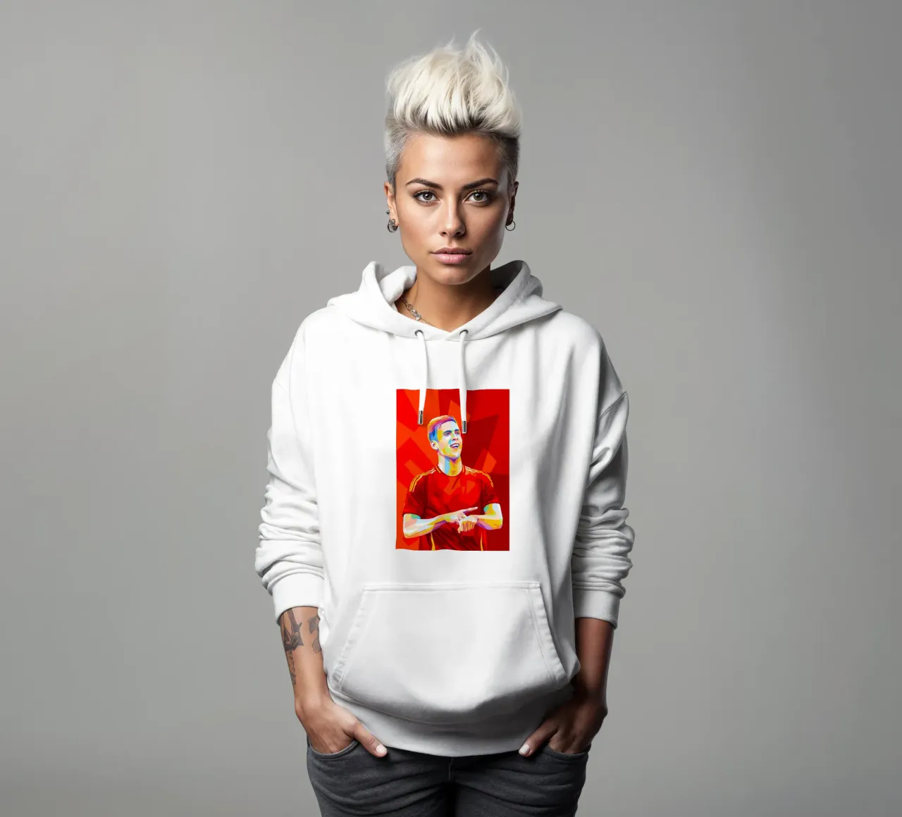 Dani Olmo Spain felpa con cappuccio da WPAP MALANG