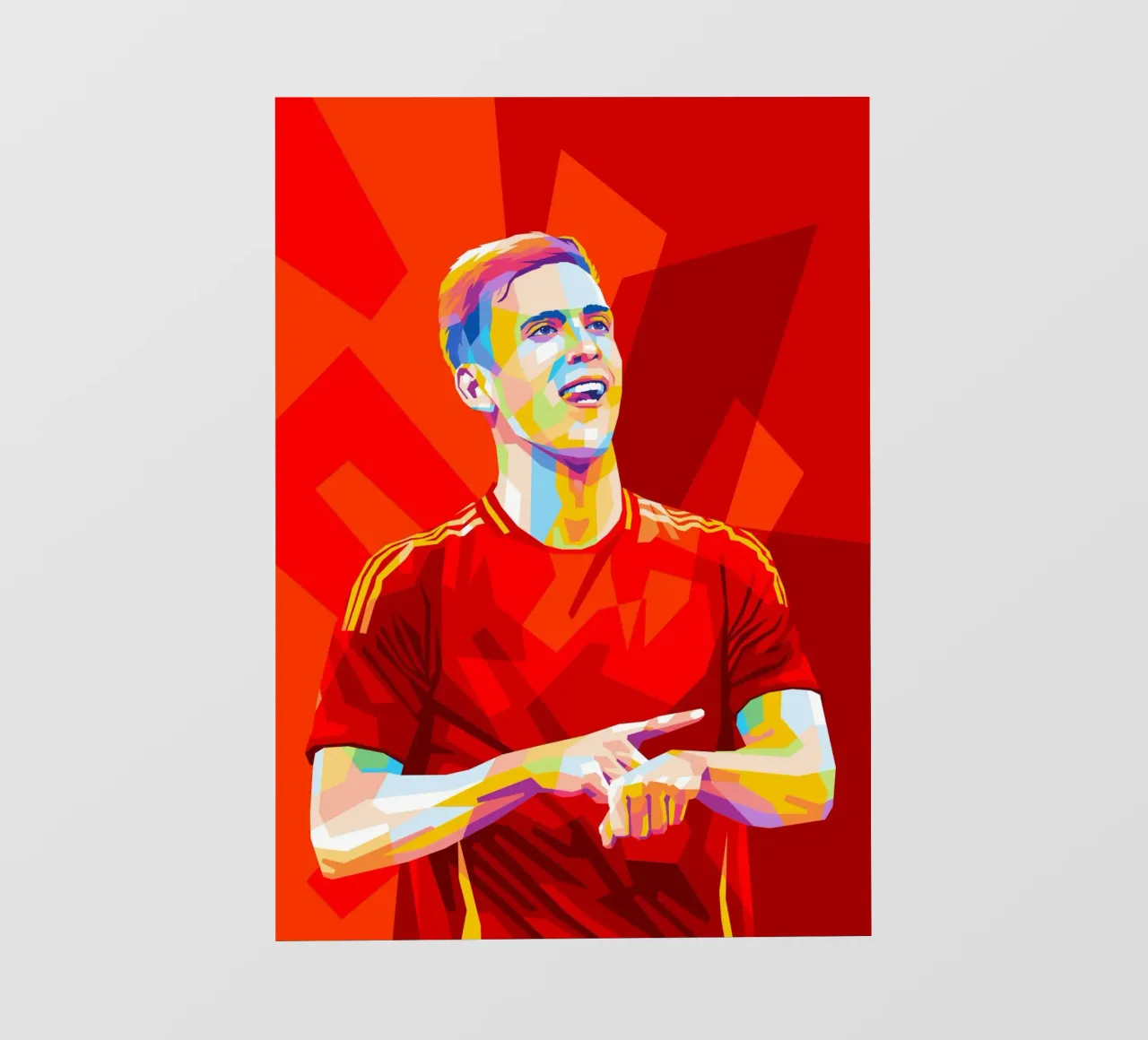 Dani Olmo Spain pellicola backlit da WPAP MALANG