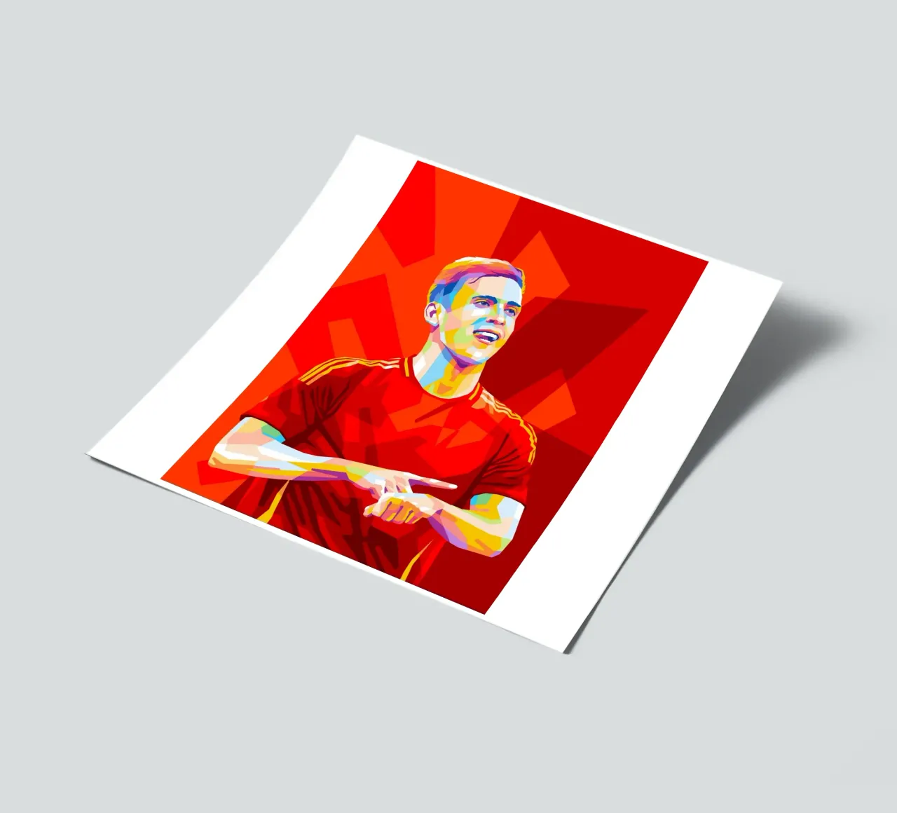 Dani Olmo Spain sticker sheet by WPAP MALANG