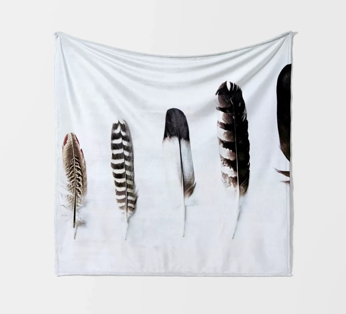 Feathers fleece blanket by Victoria Frost