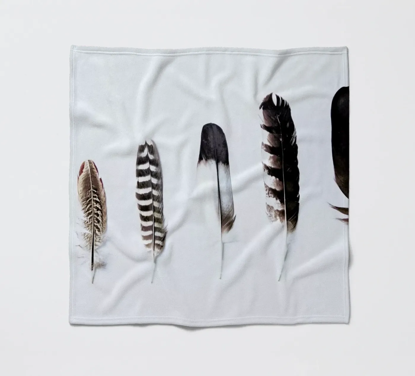 Feathers fleece blanket by Victoria Frost