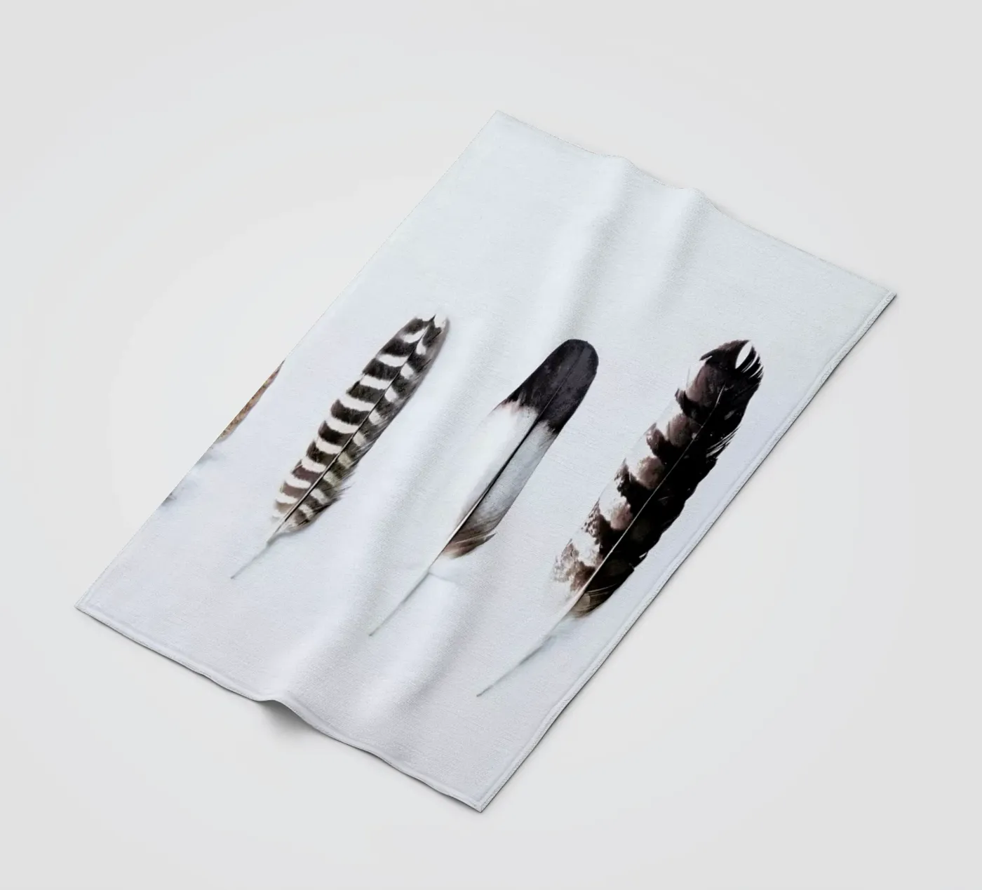 Feathers fleece blanket by Victoria Frost