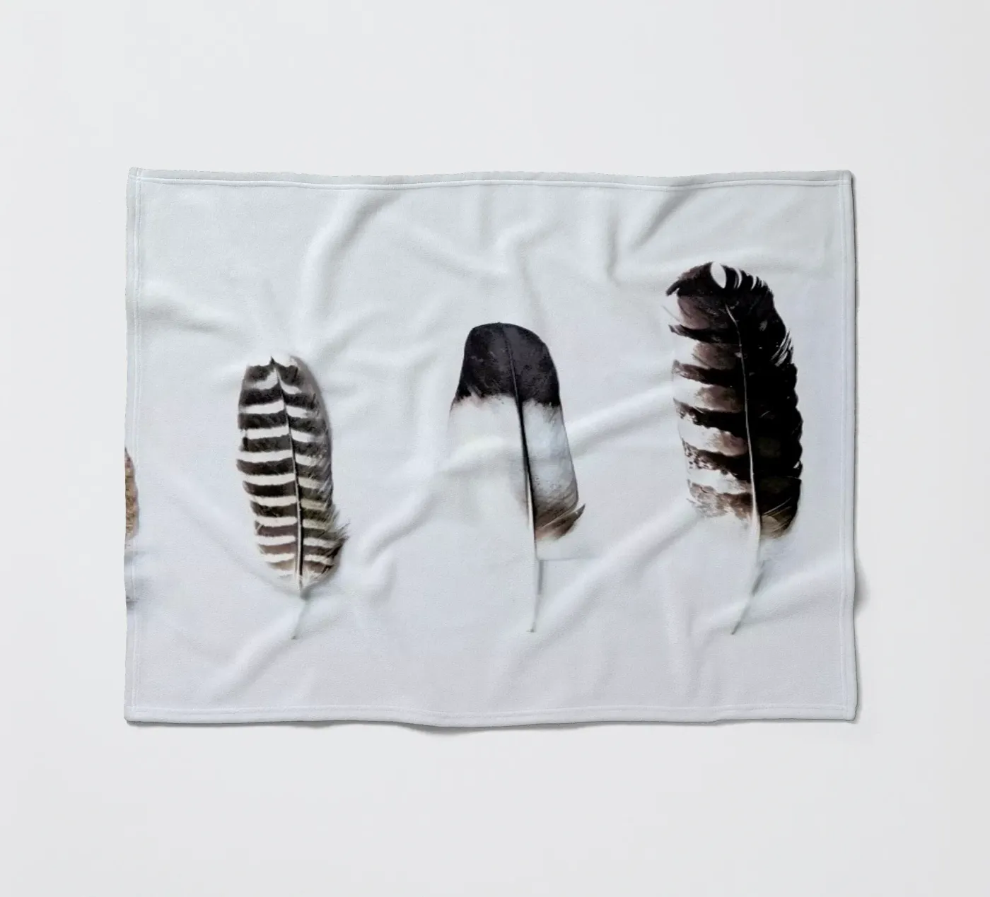 Feathers fleece blanket by Victoria Frost
