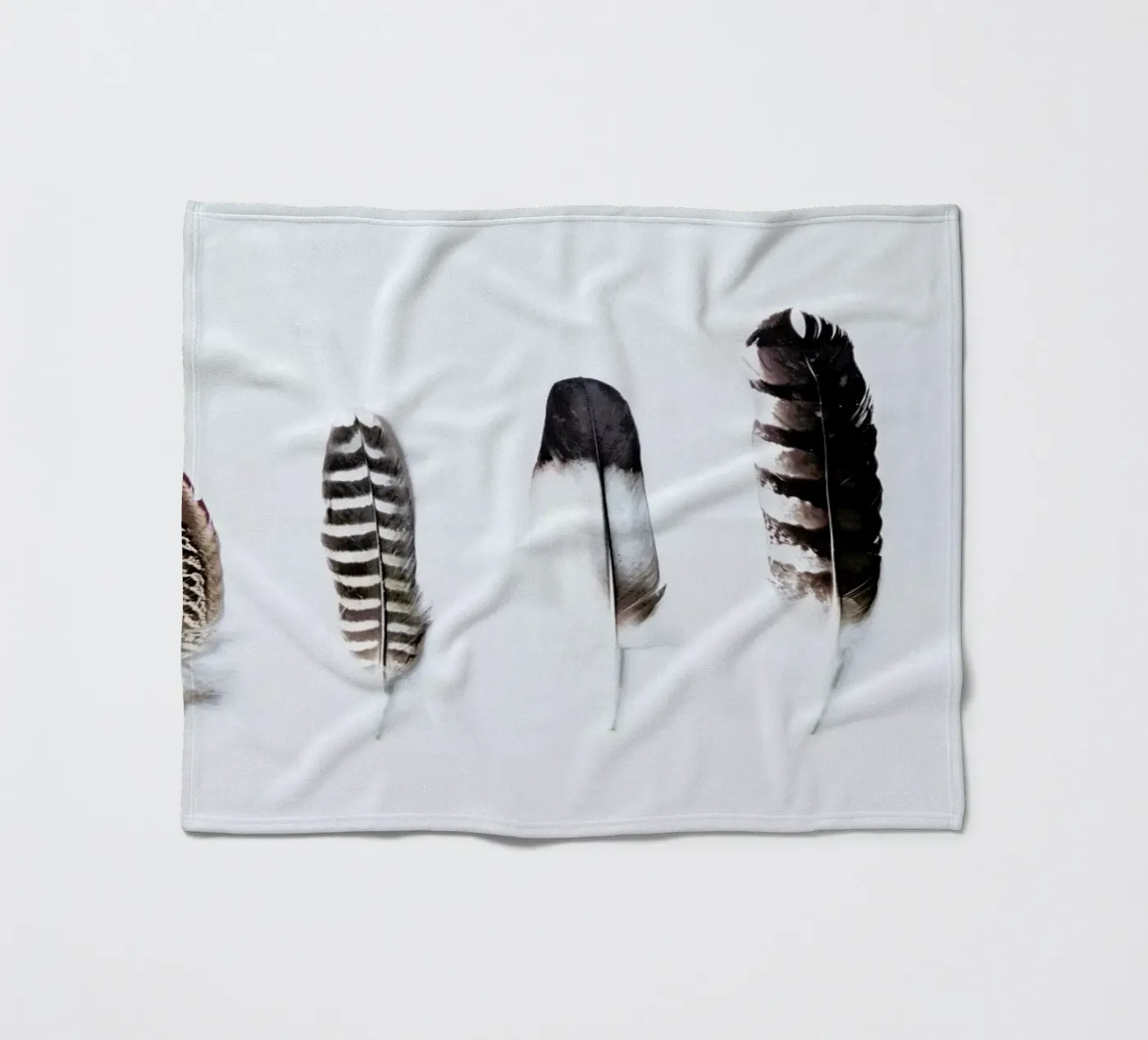 Feathers fleece blanket by Victoria Frost