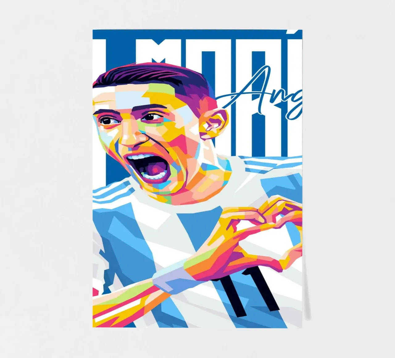 Angel Dimaria sticker sheet by WPAP MALANG