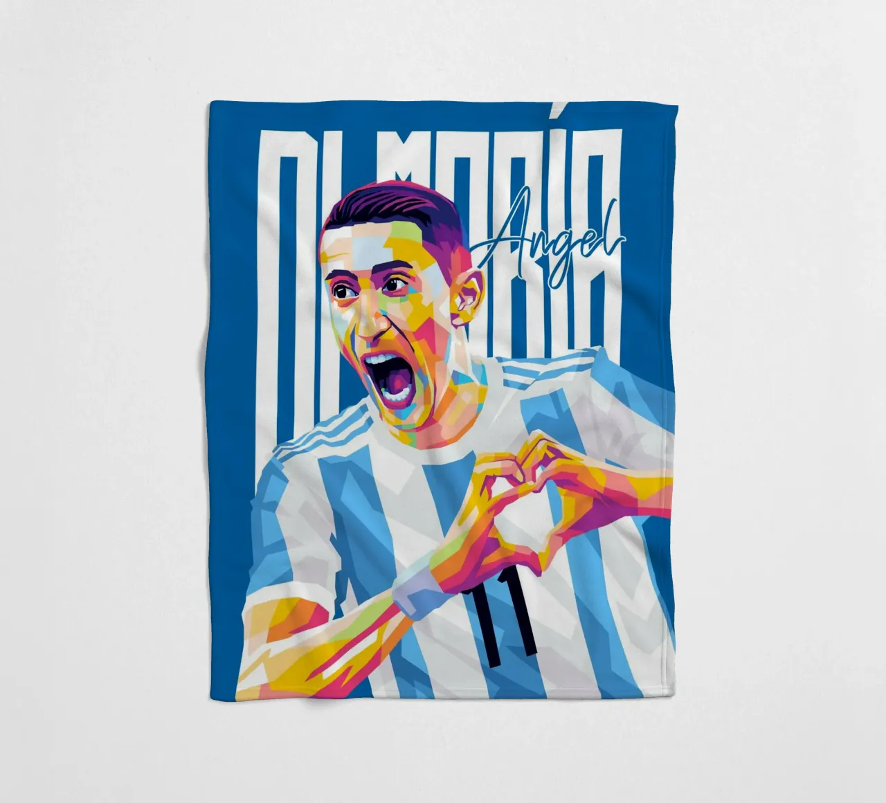 Angel Dimaria fleece blanket by WPAP MALANG