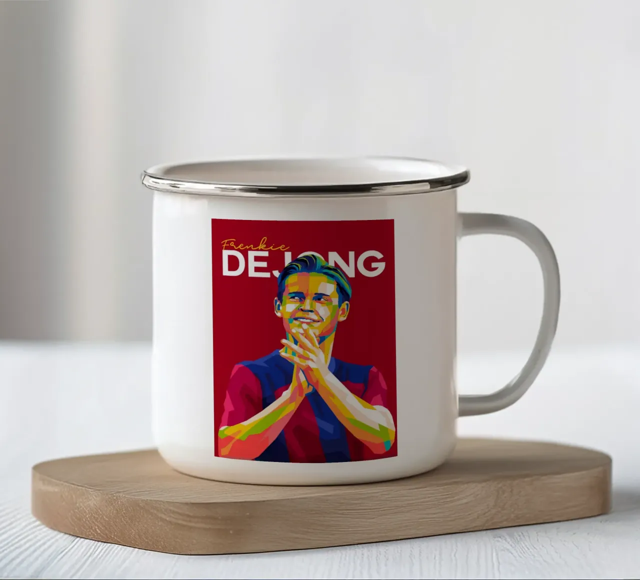 Frenkie De Jong tazza in smalto da WPAP MALANG