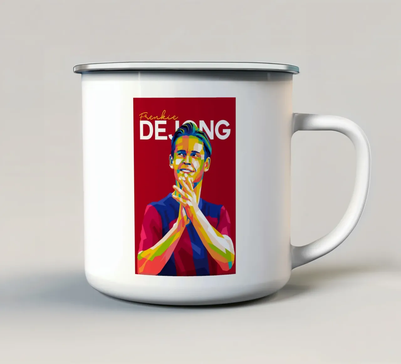 Frenkie De Jong tazza in smalto da WPAP MALANG