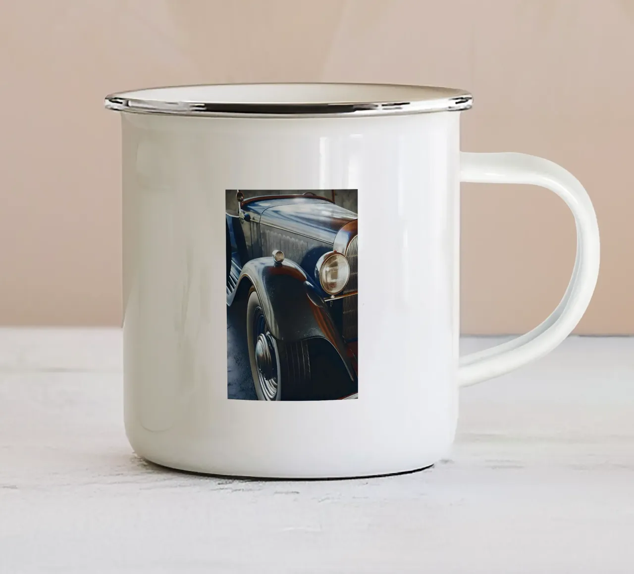 Auto d'epoca tazza in smalto da CAR EDITION
