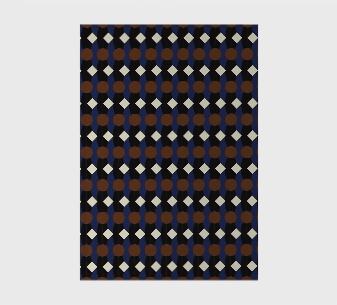 Oval and diamond seamless pattern notebook by Little Dean