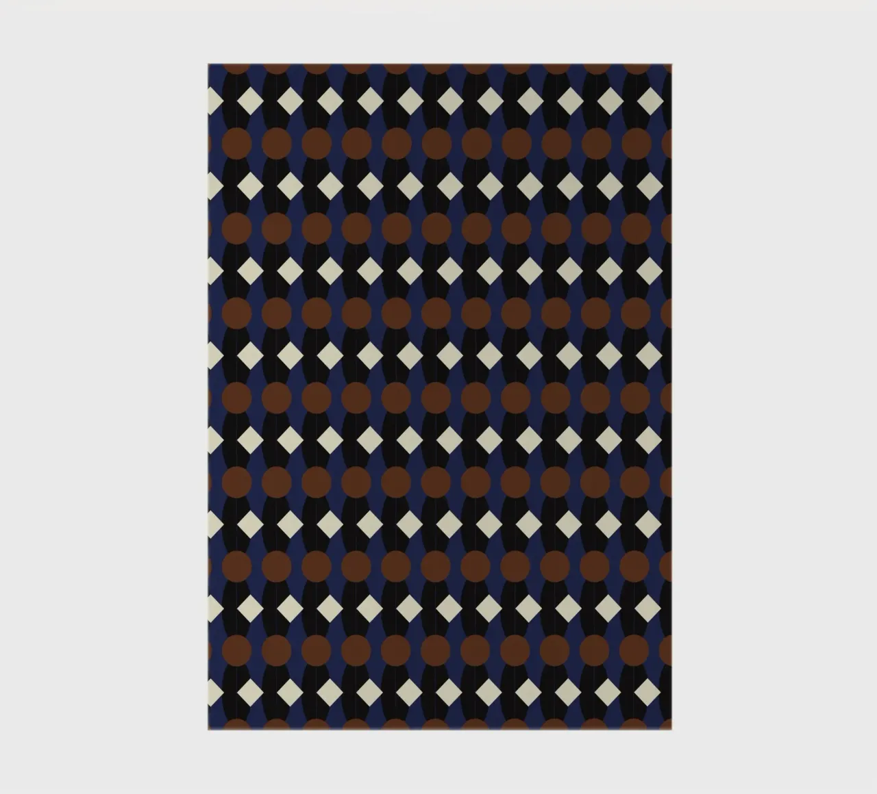 Oval and diamond seamless pattern notebook by Little Dean