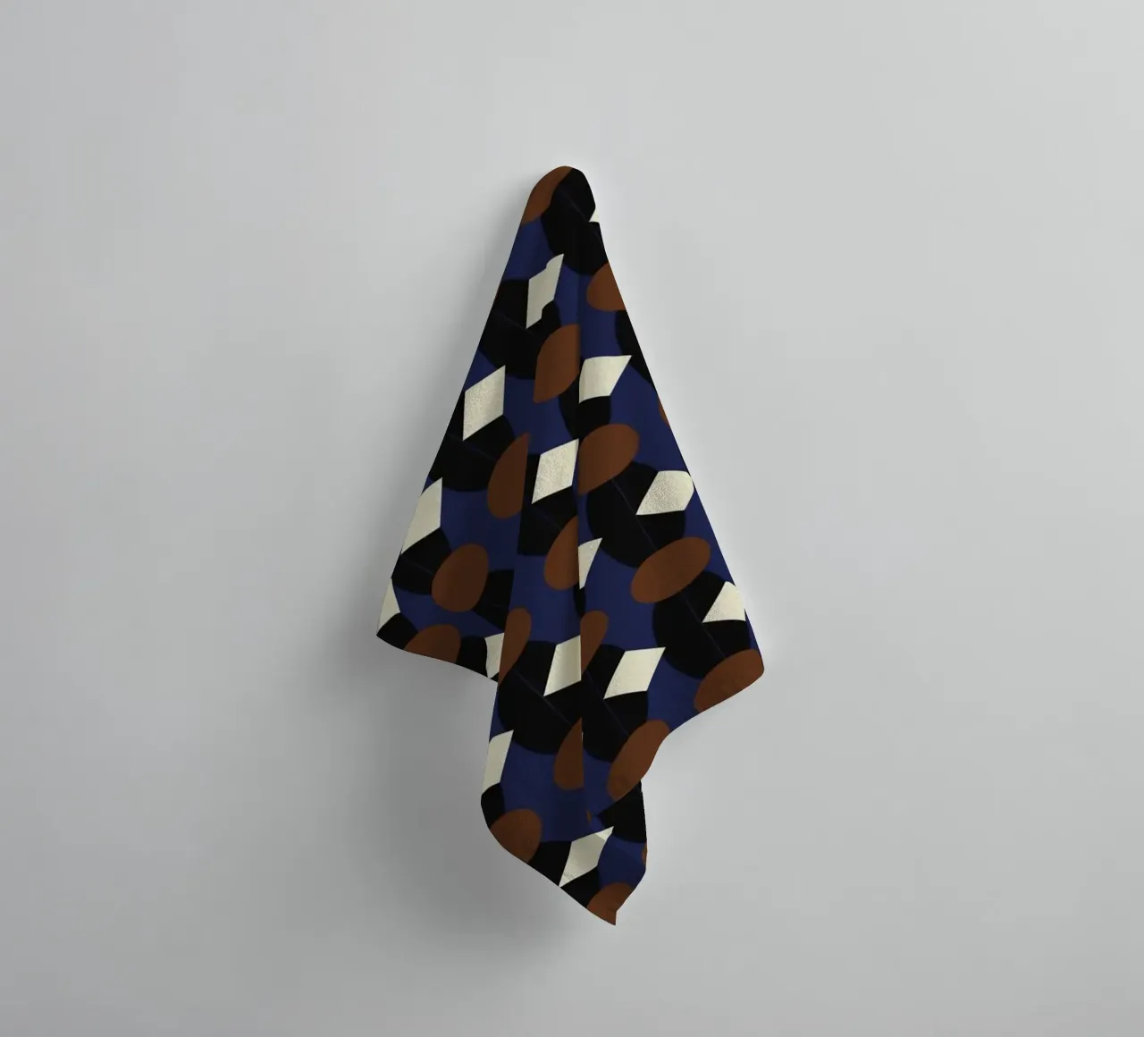 Oval and diamond seamless pattern towel by Little Dean