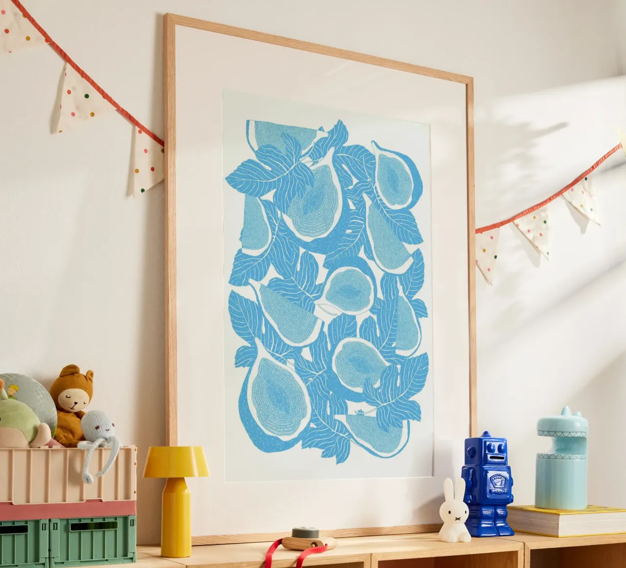 Feigen poster con telaio in legno da Eva Wünsch