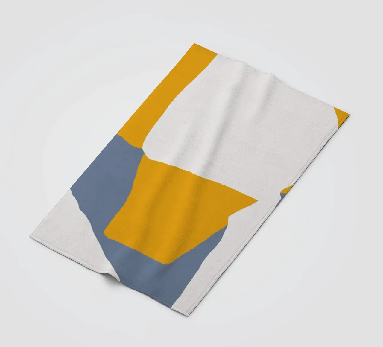 Yellow quirky flower fleece blanket by Little Dean
