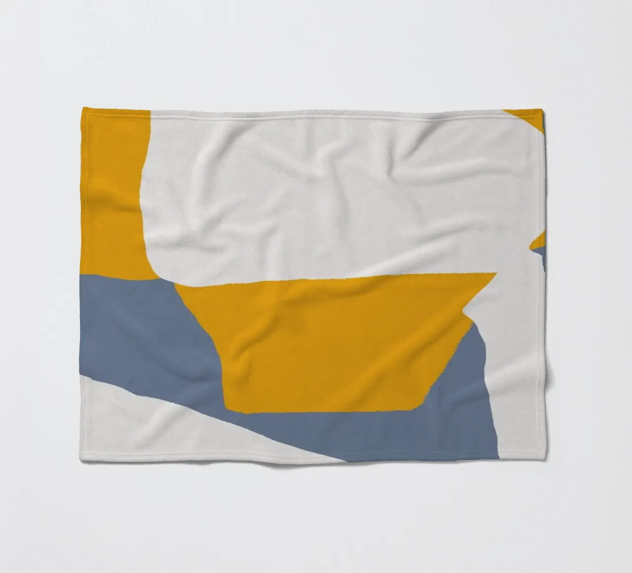 Yellow quirky flower fleece blanket by Little Dean