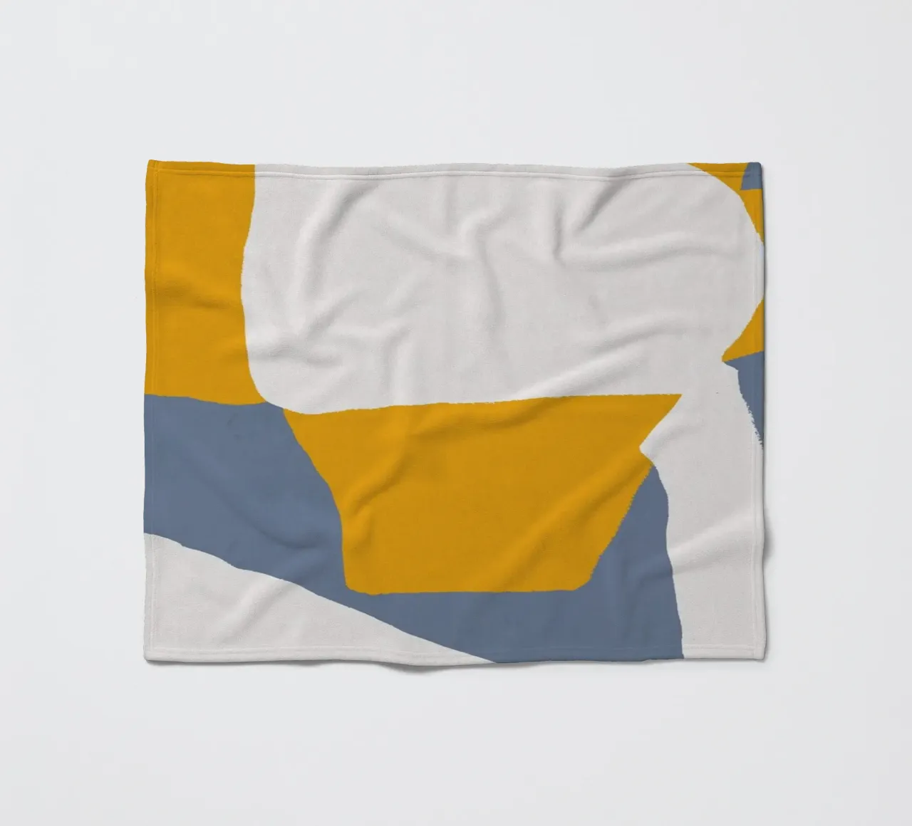 Yellow quirky flower fleece blanket by Little Dean