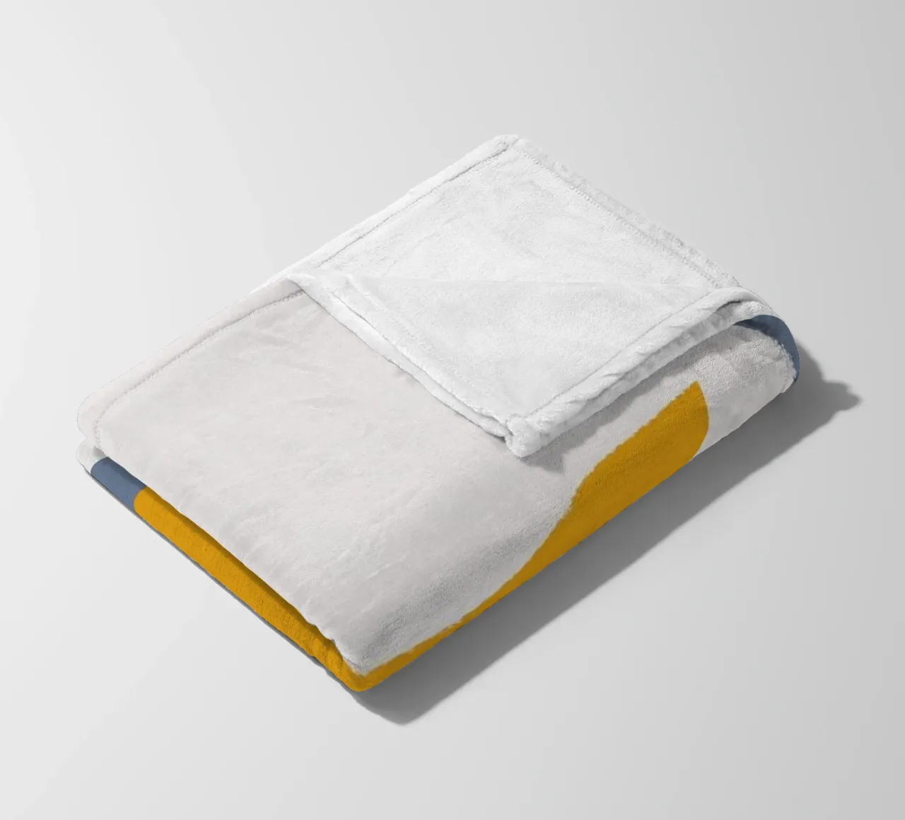 Yellow quirky flower fleece blanket by Little Dean