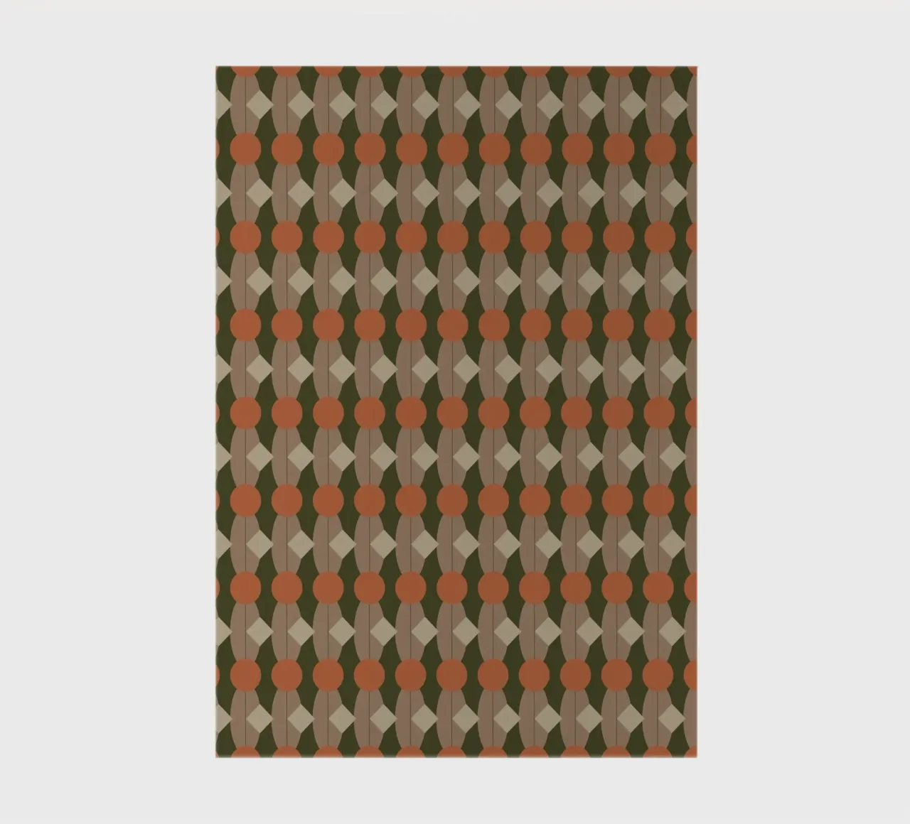 Oval and diamond seamless pattern 02 notebook by Little Dean