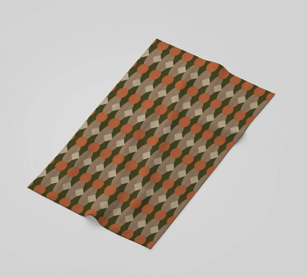 Oval and diamond seamless pattern 02 beach towel by Little Dean
