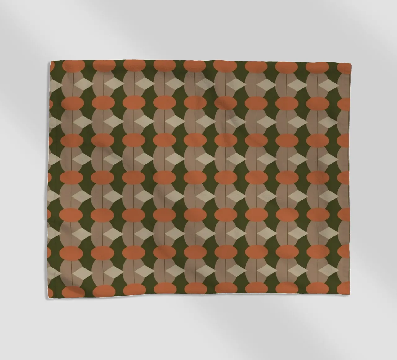 Oval and diamond seamless pattern 02 beach towel by Little Dean