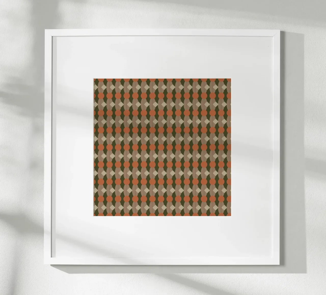 Oval and diamond seamless pattern 02 hahnemühle by Little Dean